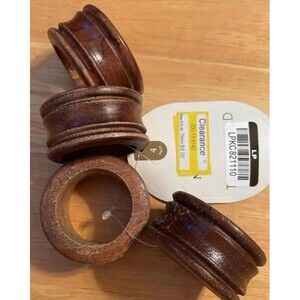 Threshold Wooden napkin rings 4pc NEW